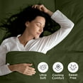thumbnail image 5 of ROYALE LINENS - 4 Piece California King Bed Sheet - Brushed Microfiber 1800 Bedding - 1 Fitted Sheet, 1 Flat Sheet, 2 Pillowcase - Wrinkle & Fade Resistant Sheet Set (Hunter Green, California King), 5 of 10