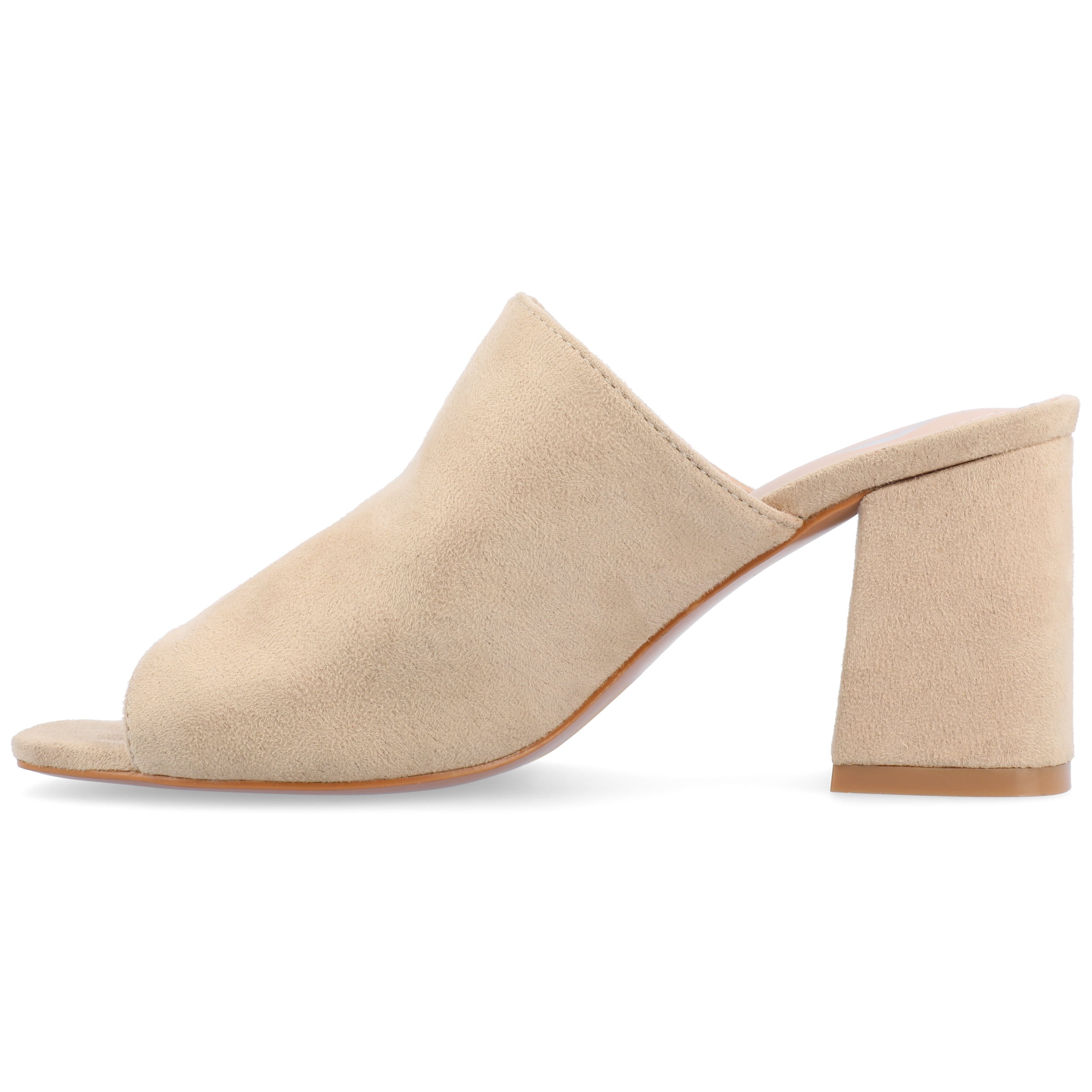 Journee Womens Adelaide Peep Toe Slip On Block Heel Sandals, Widths Available