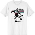 thumbnail image 3 of "Real Football" Sports Back to School Adult White Crew Neck Short Sleeve Tee-XS, 3 of 4