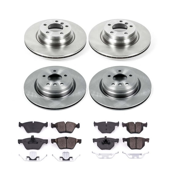 Ultimate Brakes Front and Rear Ceramic Brake Pad and Rotor Kit with Hardware WM81355