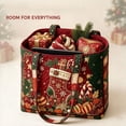 thumbnail image 3 of Christmas Quilted Tote Bag for Women, Large Reusable Shopping Bag, Holiday Print Shoulder Handbag, Grocery Travel Gift Tote Purse, 3 of 6