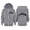 Grey, variant on uikmnh Solid Girls USA LOS ANGELES Letter Print Full Zip Hooded Jacket Long Sleeve Front Pocket Fall Winter Casual Outerwear Tops Grey,3-4 Years