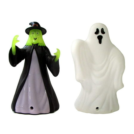 Motion Activated Light and Sound Halloween Witch and Ghost Bundle
