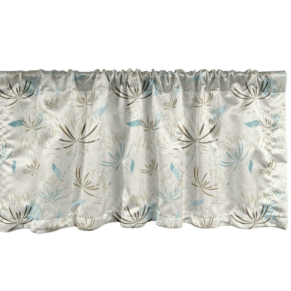 Ambesonne Garden Art Window Valance, Classic Flower Design, 54" X 12", Multicolor