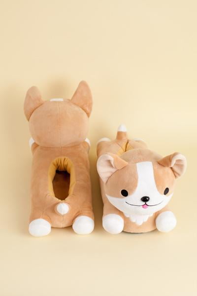 heated corgi slippers