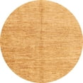thumbnail image 1 of Ahgly Company Indoor Round Abstract Saffron Yellow Abstract Area Rugs, 3' Round, 1 of 6