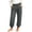 Dark Gray, variant on Women's Solid Loose Tight Waist Casual Straight-Leg Ankle-Length Full Pants