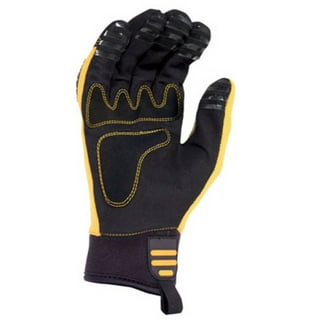 DEWALT Men's Dipped Tread Grip Work Gloves — Black/Gray/Yellow