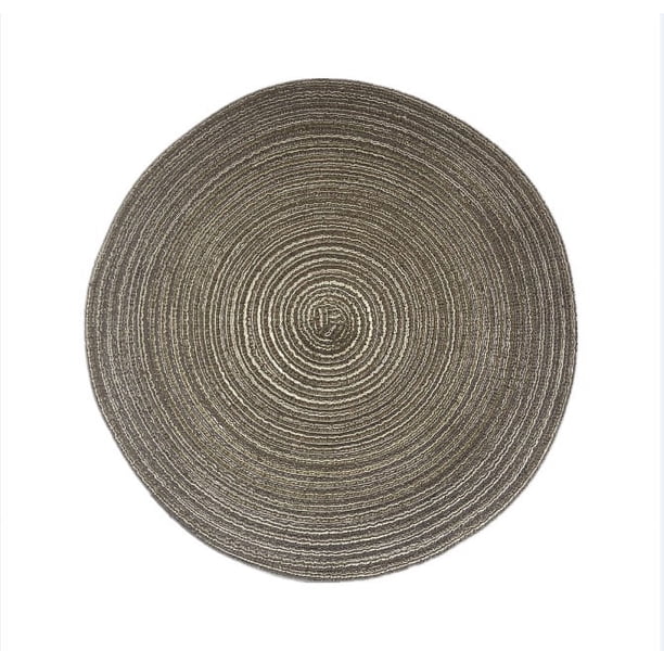 Mantel redondo de algodón y ramio para mesa de comedor, estilo occidental, hecho a mano, antideslizante, para platos de sopa, cuencos, tazas y aislamiento