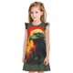 thumbnail image 1 of Fotbe Hawaiian Style Bald Eagle Vestido de Dormir para Niñas de 3 a 10 Años, Mangas Cortas, Estilo Princesa, Pijama Camisón con Mangas Voladas-Small, 1 of 6