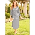 thumbnail image 5 of Catherines Women's Plus Size 2-Piece Sequin & Charmeuse Jacket Dress Set, 5 of 6