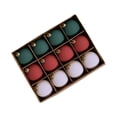 thumbnail image 3 of Adornos colgantes de Navidad perfecl 12 bolas Verde rojo 6 cm, 3 of 8