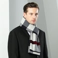 thumbnail image 5 of Qudderr Wool Scarf for Men Tartan Warm Plaid Scarf Lightweight Men's Fall Winter Long Scarves, 5 of 8