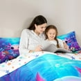 thumbnail image 4 of Castle Fairy Children Cartoon Axolotl Bedding Comforter Set,Salamander Full Bedding Set, 4 of 8
