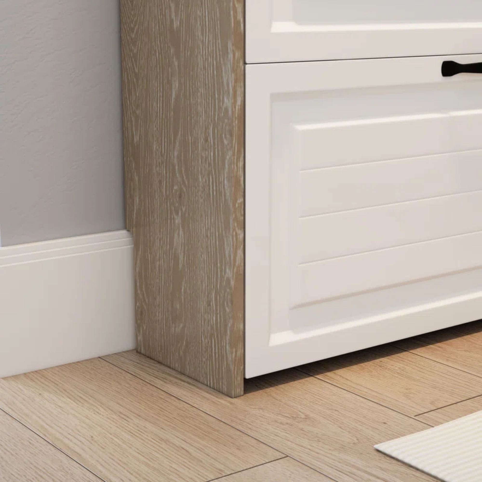 Demi Bonn Narrow Shoe Storage Cabinet, Shoe Cabinet for Entryway with 3 Flip Drawers and Hanging Rack, Wood Hidden Freestanding Shoe Organizer for Hallway, Bedroom, Apartment, Oak