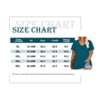 thumbnail image 6 of CASSIE LIZ Womens Tops Plus Size Summer V Neck Shirts Teal Blue Fashion Short Sleeve Tee Loose Fit Tunics Spring Blouses Casual Slit Hem Pullovers XL 14W 16W, 6 of 7