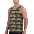thumbnail image 2 of Daiia Largemouth Bass Fish Printed Men's Quick Dry Fit Muscle Tank Top Slim-Fit Tank Workout Tank Top Lightweight Sports Tank Top-XX-Large, 2 of 7