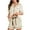 #1 BEIGE, variant on TEMOFON Pajamas for Women 2 Piece Sets Shorts Soft Pj With Pockets Button Down Short Sleeve Sleepwear Lounge Outfits Casual Women Pajama Drawstring Size XL