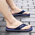 thumbnail image 4 of Chanclas de playa para hombre, sandalias de verano a la moda para exteriores, chanclas de suela gruesa, chanclas con diseño de clip y suela gruesa, 4 of 5