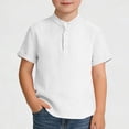 thumbnail image 2 of Camisa de Cuello Redondo de Manga Corta para Niños en Algodón, 2 of 9
