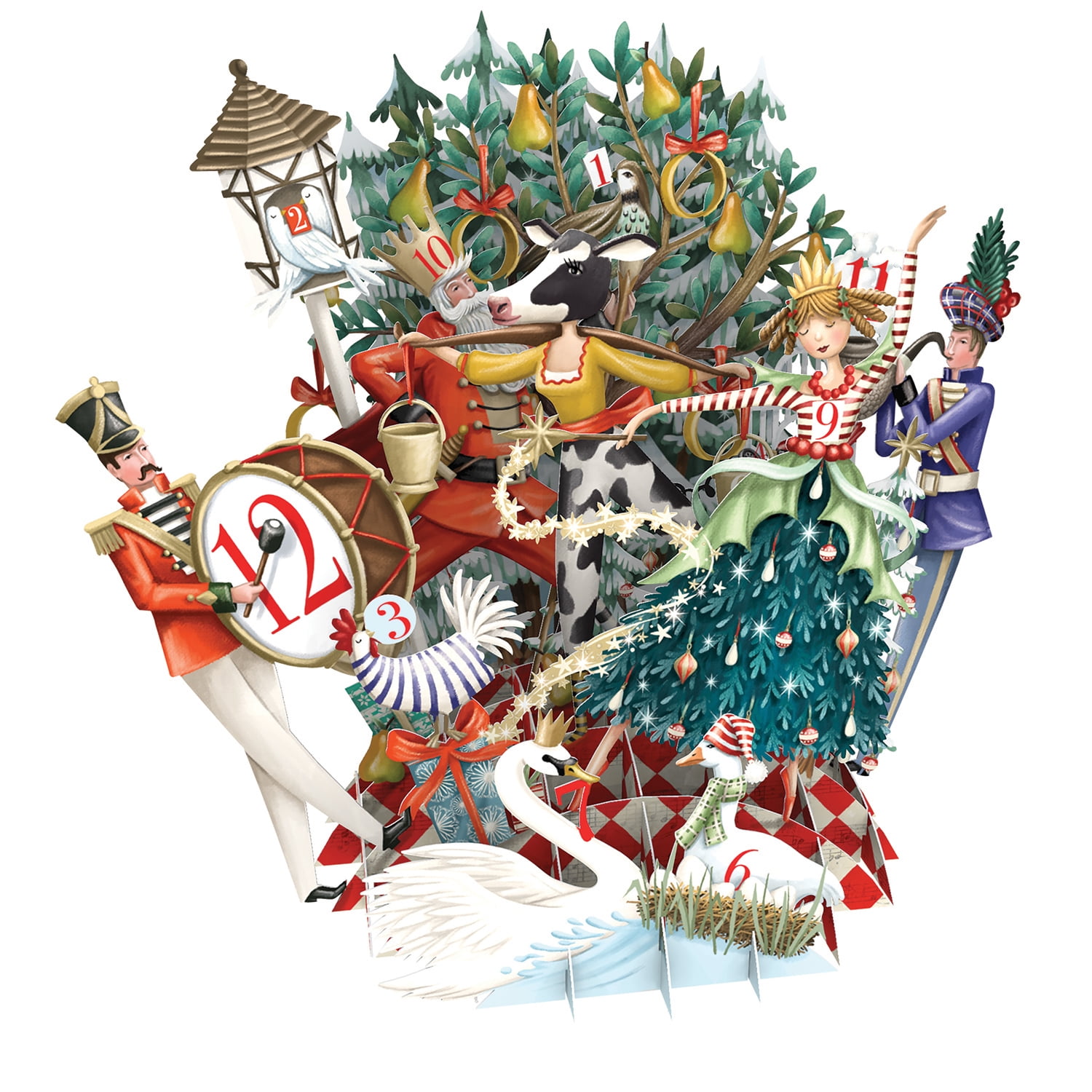 Paper d'Art 12 Days of Christmas 3D Pop Up Christmas Card (Other) -  Walmart.com