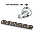 thumbnail image 3 of 20 Sets Price Display Square Adjustable Price Tag for Price Display Counter Stand Number Letter Dollar Price Block Kit M,20 x Price Block Kit,Black & Gold, 3 of 6