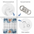 thumbnail image 7 of 54x78 Inch Shower Curtain Decorative Summer Coastal Bathtub Bath Curtains Waterproof Bathroom Decor, Sea Ocean Starfish Shells Coral Conch Wood Gray Small Stall Shower Curtain Set with 12 Hooks, 7 of 7