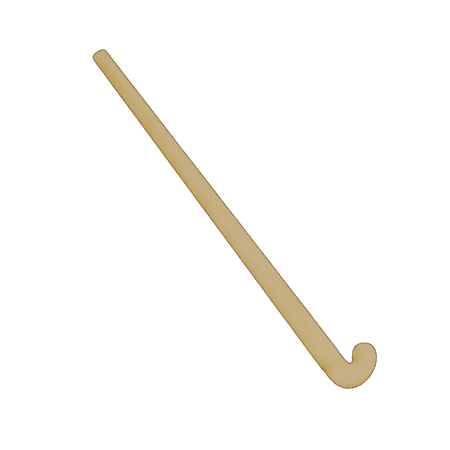 Unfinished Field Hockey Stick Wood Cutout (1/4” Thickness, Small 3.2" x 4.5" (Package of 10))