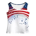 thumbnail image 4 of YDFCWXW American Flag Tank Tops Girl 4th of July Sleeveless Shirts Patriotic Shirt USA Vest Tees Top (Blue, XL), 4 of 5