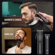Hair Clippers & Beard Trimmer for Men, Cordless Rechargeable Haircut Clipper Kit with Adjustable Blade and LED Display