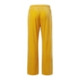 thumbnail image 5 of Men's Velvet Plush Warm Pajama Pants Fluffy Soft Sleepwear Solid Color Homewear Yellow XL, 5 of 8