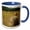 Blue/White, variant on 3drose, Canada, Nova Scotia, Cape Breton. Cabot Trail Haybales., 11oz Two-tone Black Mug