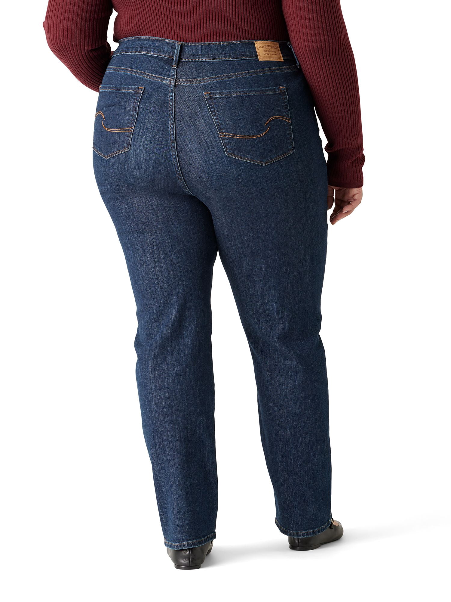 Levi Strauss Signature Women's and Women's Plus High Rise Straight Jeans