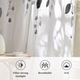 thumbnail image 6 of Grey Eucalyptus Leaves Sheer Curtains 84 Inch Length, Light Filtering Voile Curtain Panel, Summer Farmhouse Leaf Rod Pocket Drapes Window Treatments for Living Room Bedroom 52"x84", 6 of 9