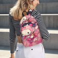 thumbnail image 5 of Lsque Sanrio Pattern Canvas Daypack, Durable Backpack, High-quality Versatile Backpack,Vintage Compact Backpack-Small, 5 of 6