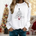 thumbnail image 2 of larppty Fashion Christmas Sweatshirt for Women Xmas Funny Crewneck Sweater Tops Ugly Merry Holiday Long Sleeve Sweatshirts (White, M), 2 of 5