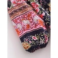 thumbnail image 3 of Vintage Chic Women Long Sleeve Tie Neck Ethnic Multi Floral Print Beach Bohemian Maxi Dresses Ladies Rayon Boho Dress Vestidos, 3 of 6