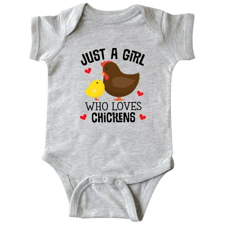 

Inktastic Just A Girl Who Loves Chickens Gift Baby Girl Bodysuit