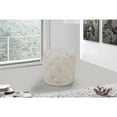 thumbnail image 4 of Meridian Furniture Harper Contemporary Velvet Ottoman/Stool in Cream, 4 of 4