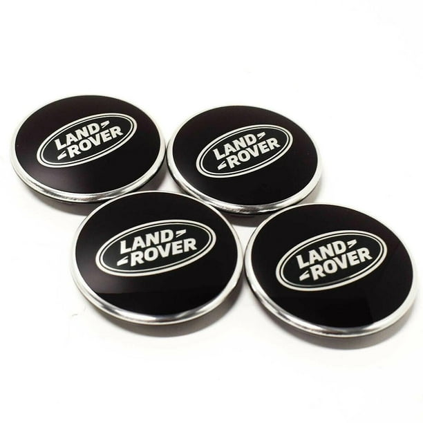 Black land rover wheel center caps hub badges 63mm 4 pcs for