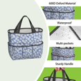 thumbnail image 4 of Daisy Flowers Garden Tools Bag, Water-proof Oxford Garden Tote Home Organizer Gardening Tool Bag Kit Holder with 8 Pockets for Indoor and Outdoor Gardening(Tools Not Included), 4 of 6