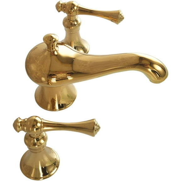 3 Hole Faucets for Bathroom Basin, Basin Mixer Faucet Gold Sink Faucet Brass Hot and Cold Water Bathroom Faucet