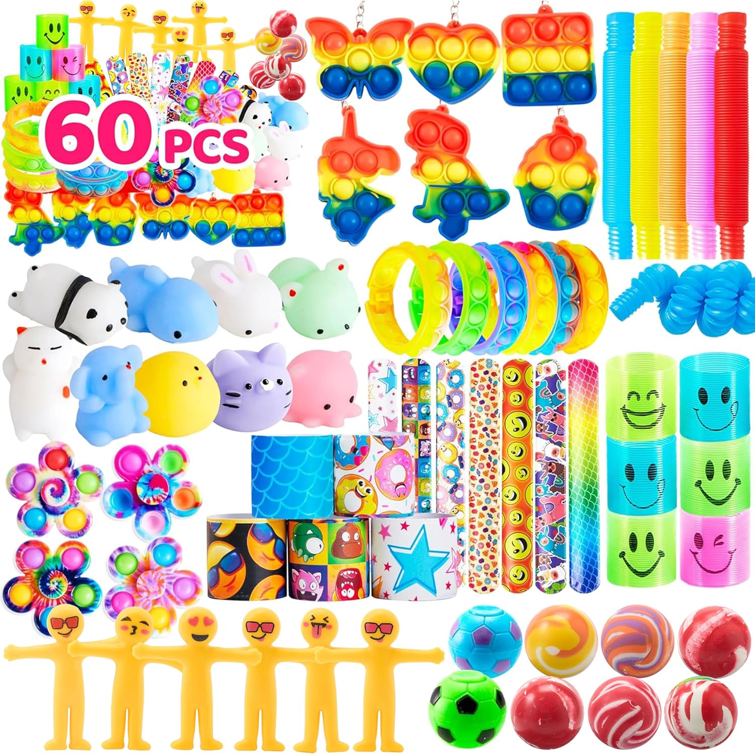 Joyfy 60 Piece Party Favors Set, Fidget Toys Assortment for Kids