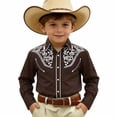 thumbnail image 5 of CAIXIA Boys Long Sleeve Chambray Shirt Western Cowboys Pearl Snap Button Down Shirts, 5 of 5