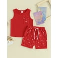 thumbnail image 2 of CIYCuIT Toddler Baby Boys Summer Outfits Sleeveless Crew Neck Tank Tops + Stars Print Shorts 2Pcs 6M 12M 18M 24M 3T Infant Casual Short Pants Sets for Daily Vacation, 2 of 9