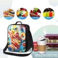 thumbnail image 4 of Logiee Surreal Seafood Extravaganza Print Insulated Lunch Bag for Women/Men, Reusable Lunch Box for Office Work School Picnic Beach,Leakproof Freezable Cooler Bag with Shoulder Strap, 4 of 7