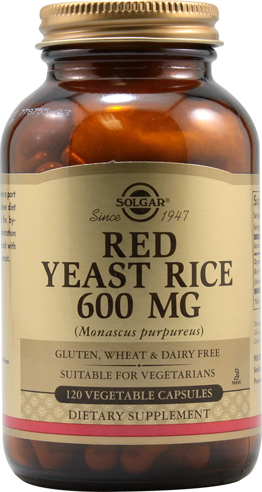 Solgar Red Yeast Rice 600 mg 120 Vegetable Capsules