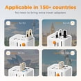 thumbnail image 3 of Adaptador de viaje TESSAN universal de 28 W con 2 tomas de corriente alterna y 5 puertos USB, 3 of 6