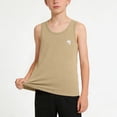 thumbnail image 2 of Fesfesfes Kids Solid Color Sleeveless Round Neck Vest Casual Outdoor Comfortable Top for Boys 2 -15 Years Summer Active Playwear Summer Clothes, 2 of 6
