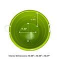 thumbnail image 3 of Homz 17 Gallon Rope-Handled Storage Tub, Lime, Set of 2, 3 of 9